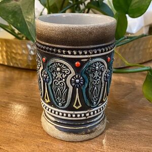 VTG Gerz West Germany Stoneware Tumblers Stein Hand Painted Salt Glazed 8 oz.